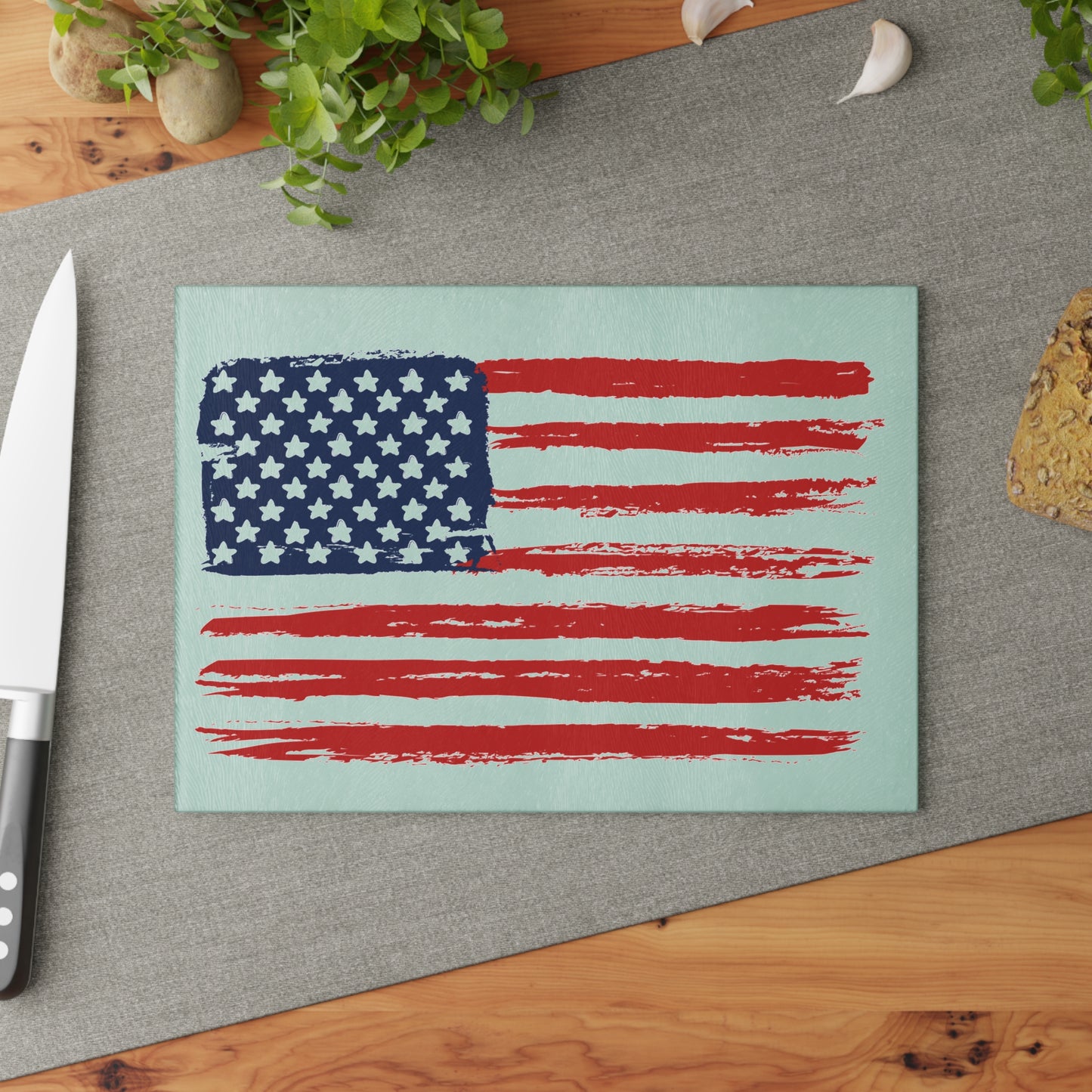 American Flag Glass Cutting Board