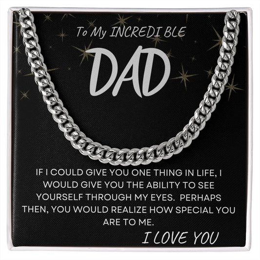 MY INCREDIBLE DAD | LINK CHAIN | 14K GOLD | STAINLESS STEEL