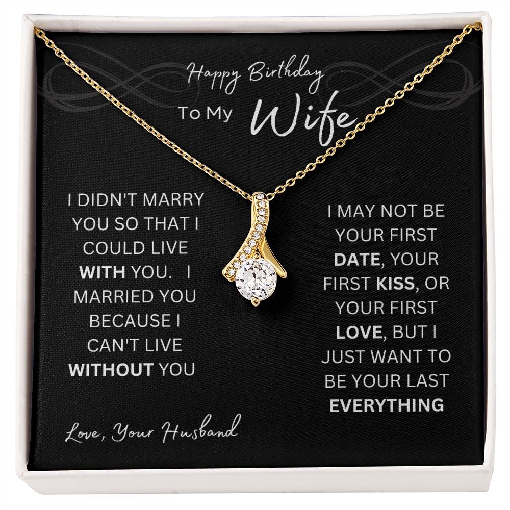 Happy Birthday to My Wife | 18k Gold | Stunning CZ