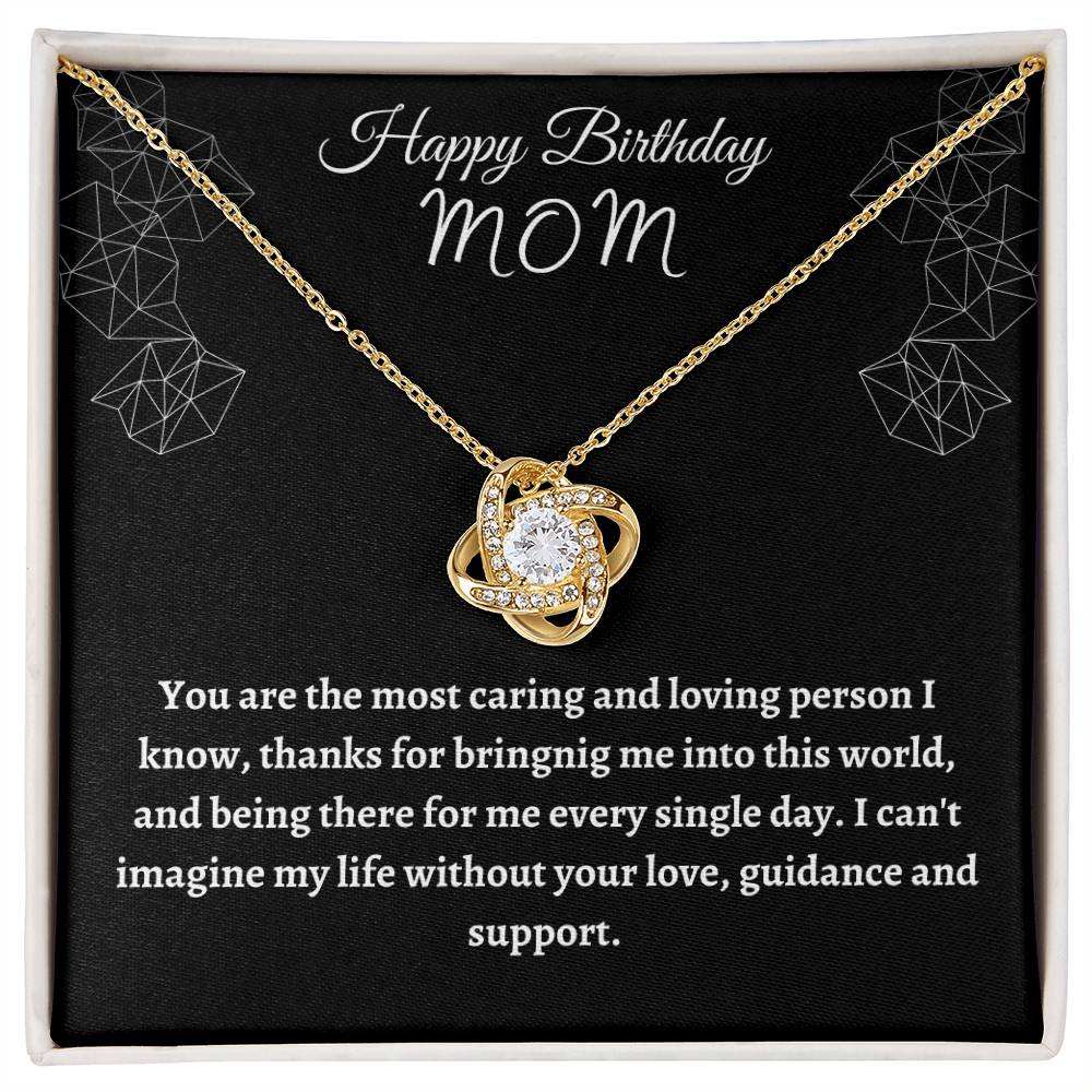 Happy Birthday Mom | Love Knot | CZ