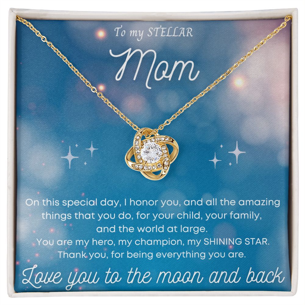 My Stellar Mother| Love You to the Moon - Love Knot Necklace