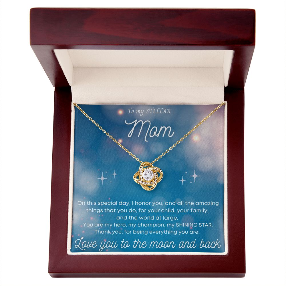 My Stellar Mother| Love You to the Moon - Love Knot Necklace