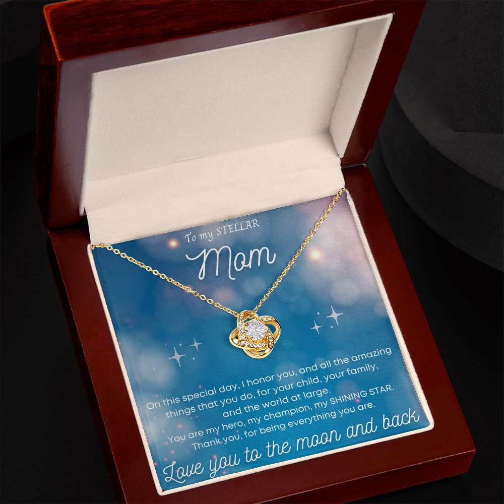 My Stellar Mother| Love You to the Moon - Love Knot Necklace