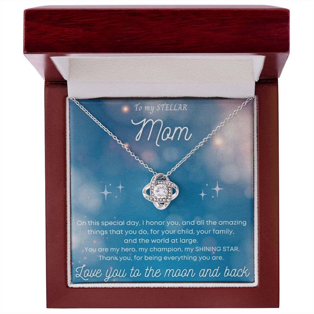 My Stellar Mother| Love You to the Moon - Love Knot Necklace