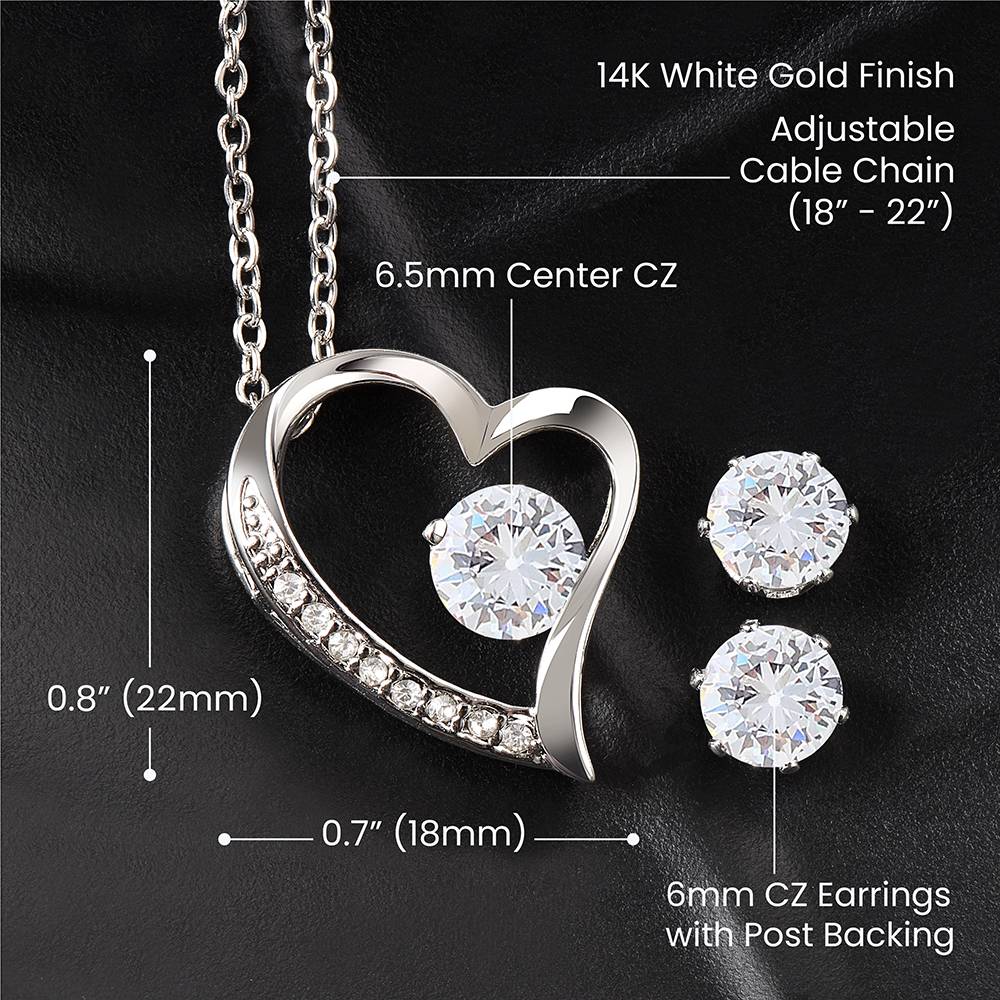 To My Beautiful Wife | Gold Heart | CZ